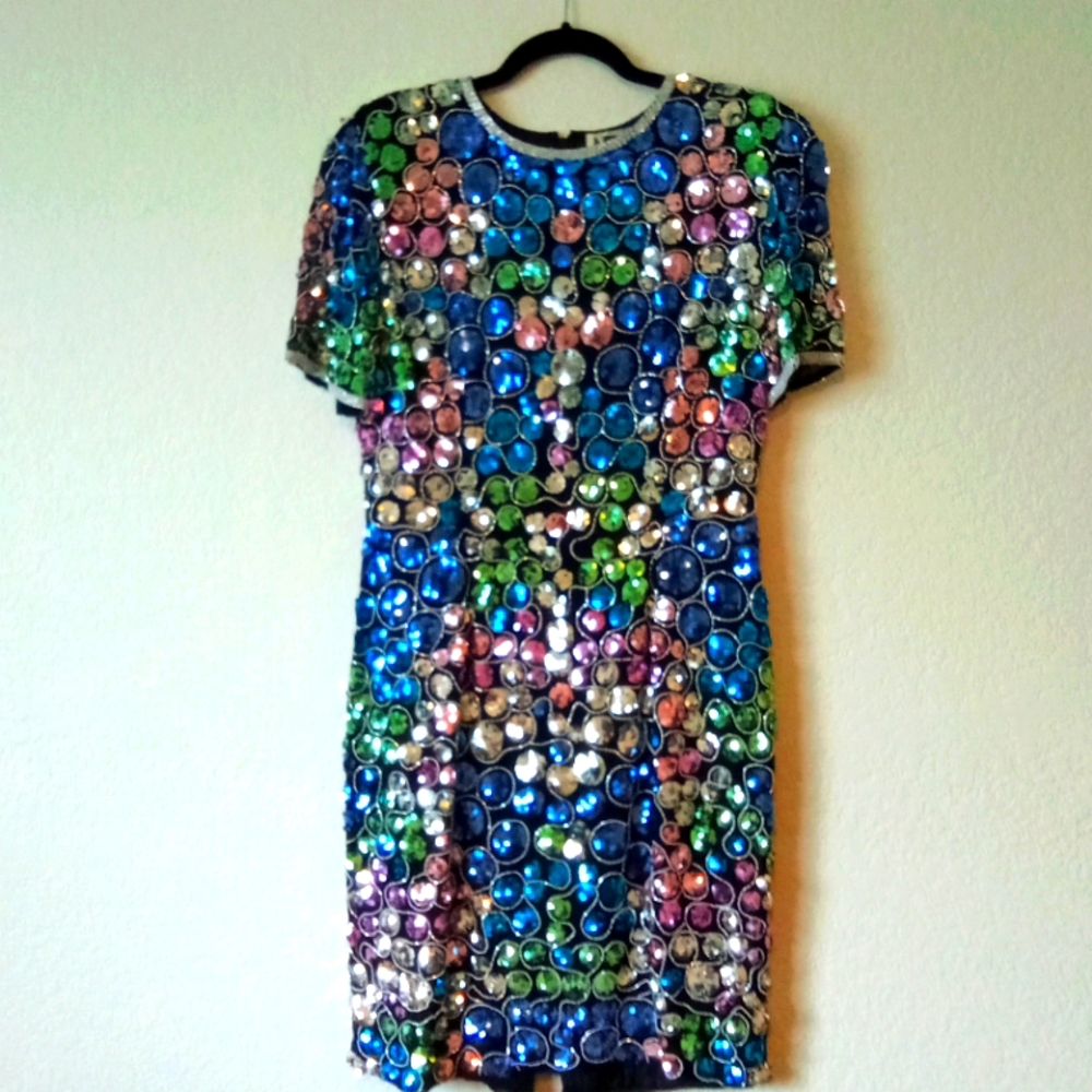 Vintage nite line sequin dress size 8